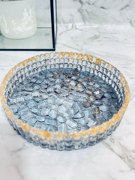 Creative Resin - Round Jewellery Tray / Jewellery Plate (two colours mixed)