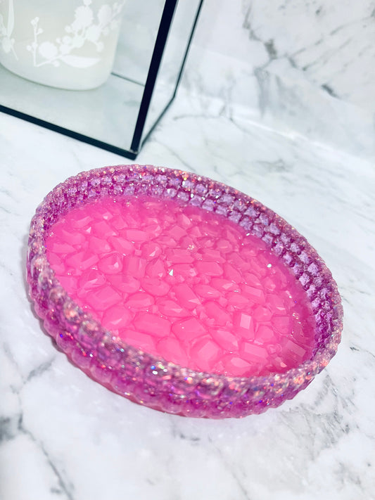 Creative Resin - Round Jewellery Tray / Jewellery Plate (two colours mixed)