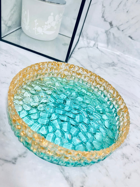 Creative Resin - Round Jewellery Tray / Jewellery Plate (two colours mixed)