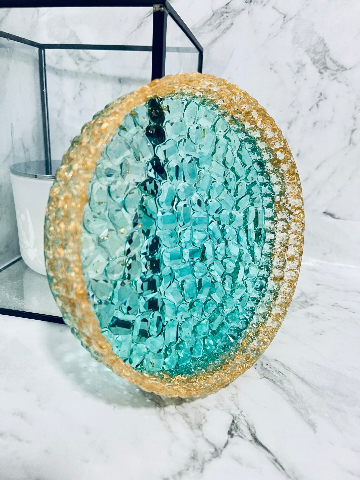 Creative Resin - Round Jewellery Tray / Jewellery Plate (two colours mixed)