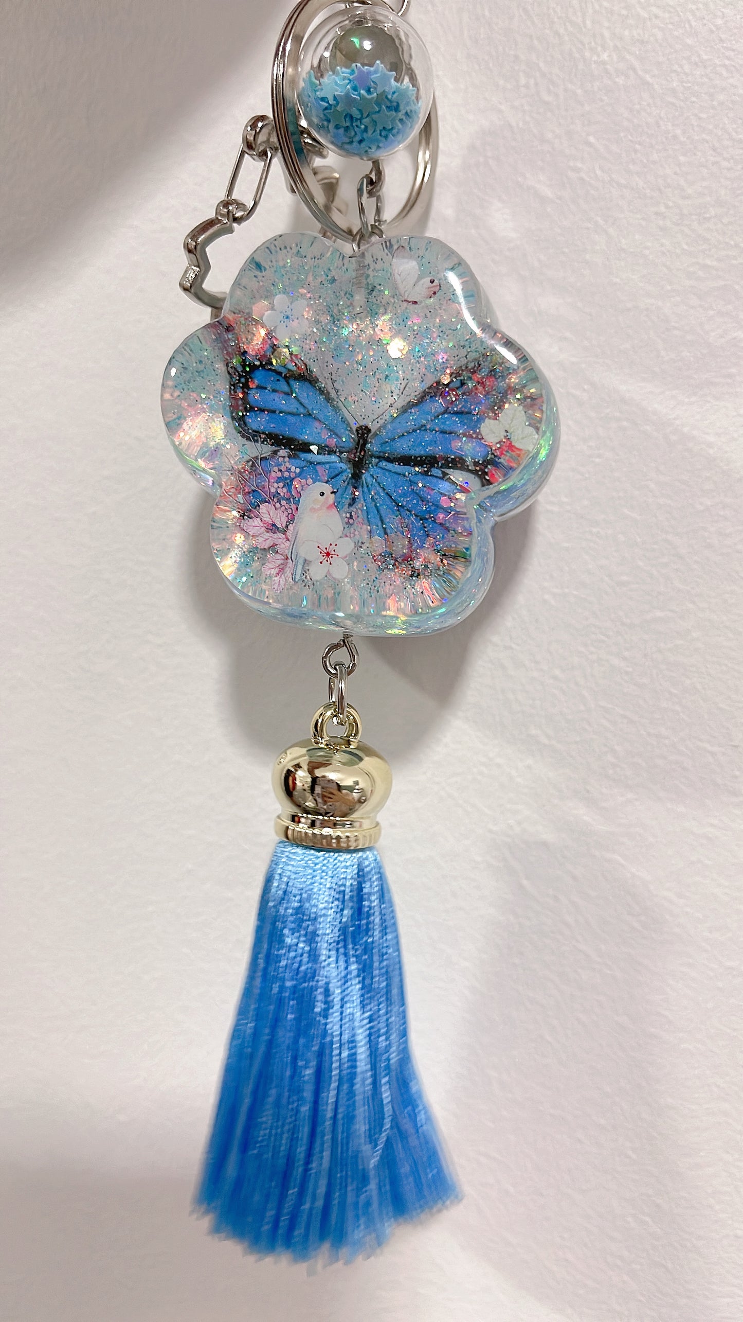Creative Resin Cats Claws - Butterfly Keychain Keyring