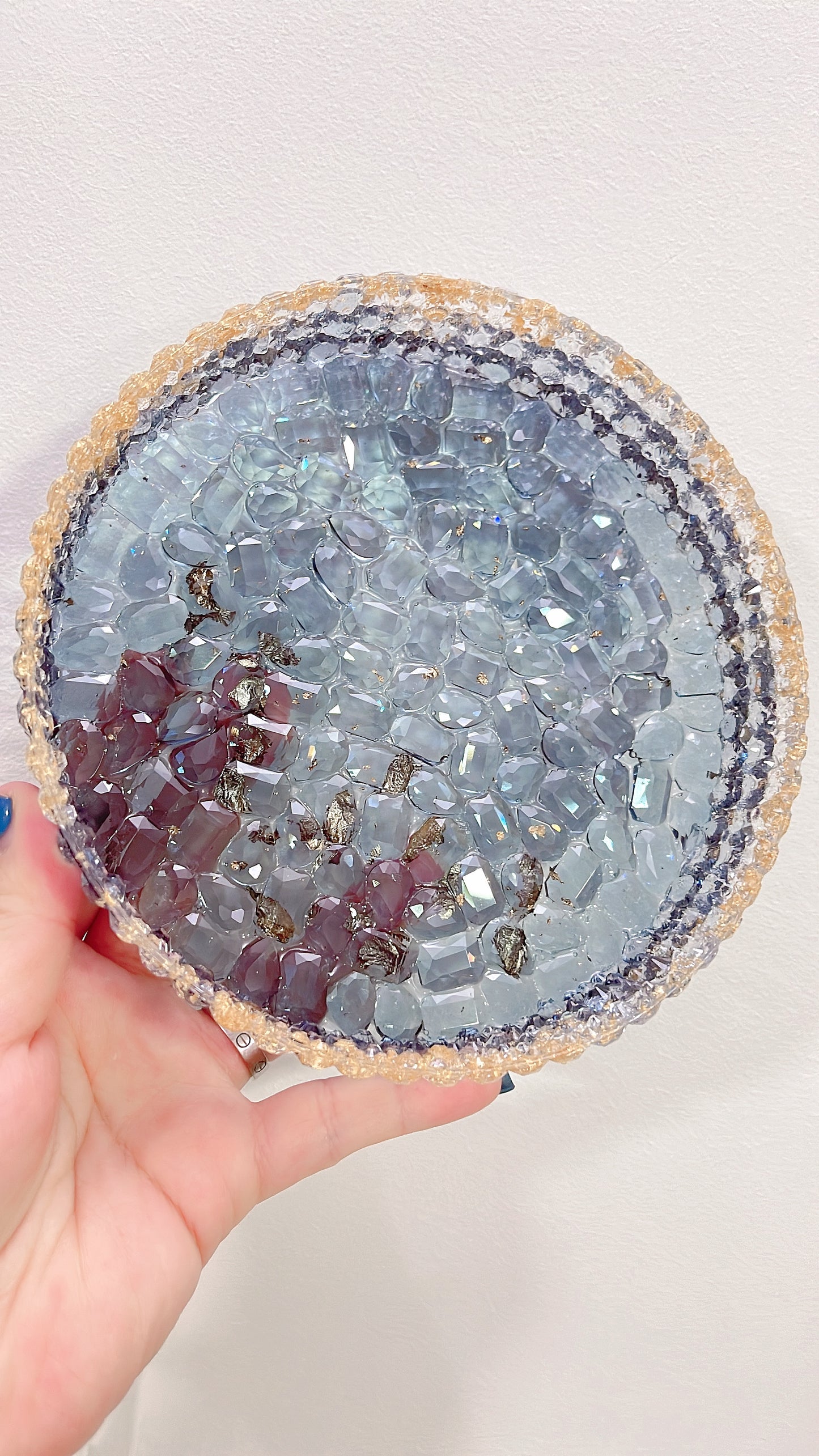 Creative Resin - Round Jewellery Tray / Jewellery Plate (two colours mixed)